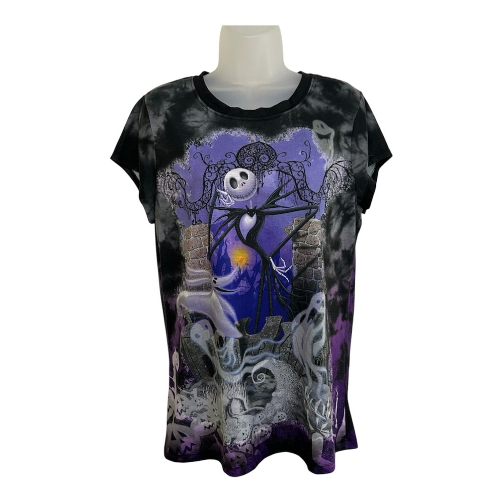 Disney Nightmare Before Christmas Tee - Black and Gray Short Sleeve Sz 19 XXL Jr
